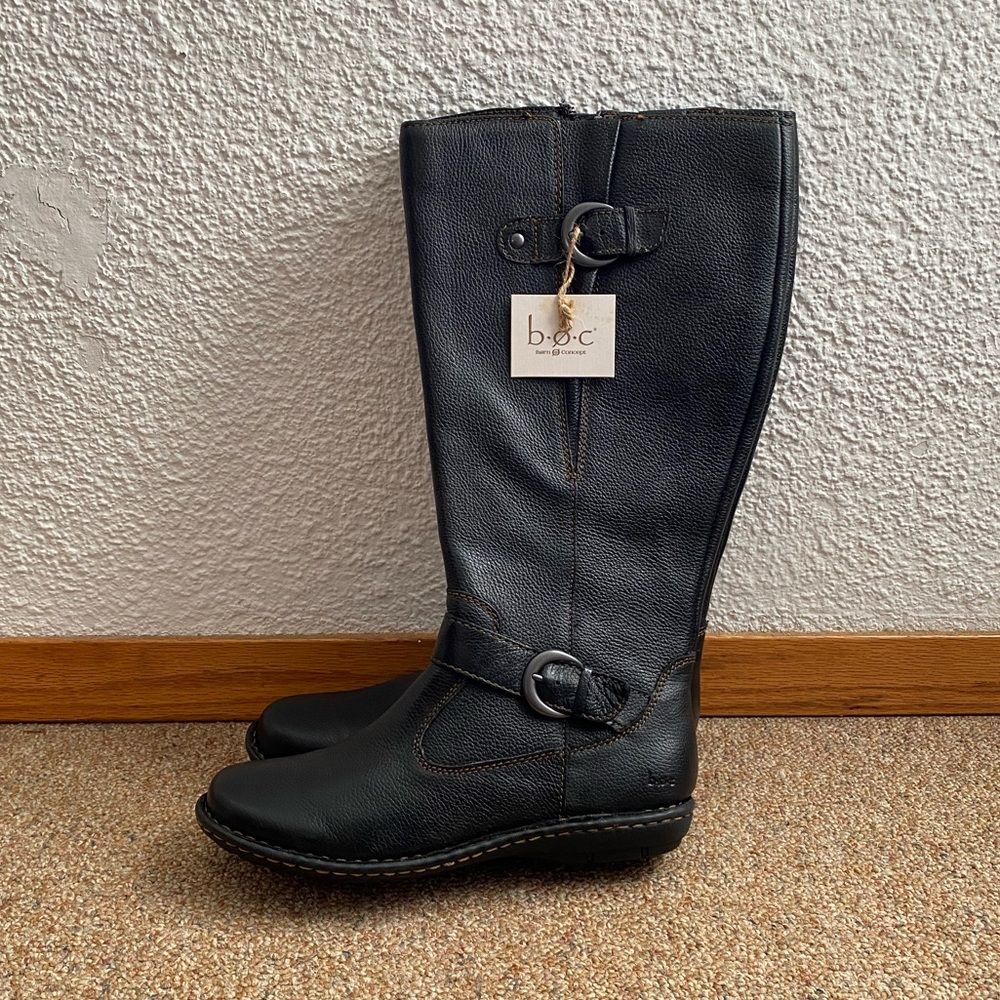 BOC Black Riding Boots Wide Calf Size 8